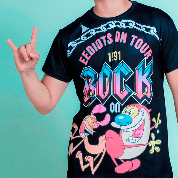 Nickelodeon Rock Eediots Ren & Stimpy Playera